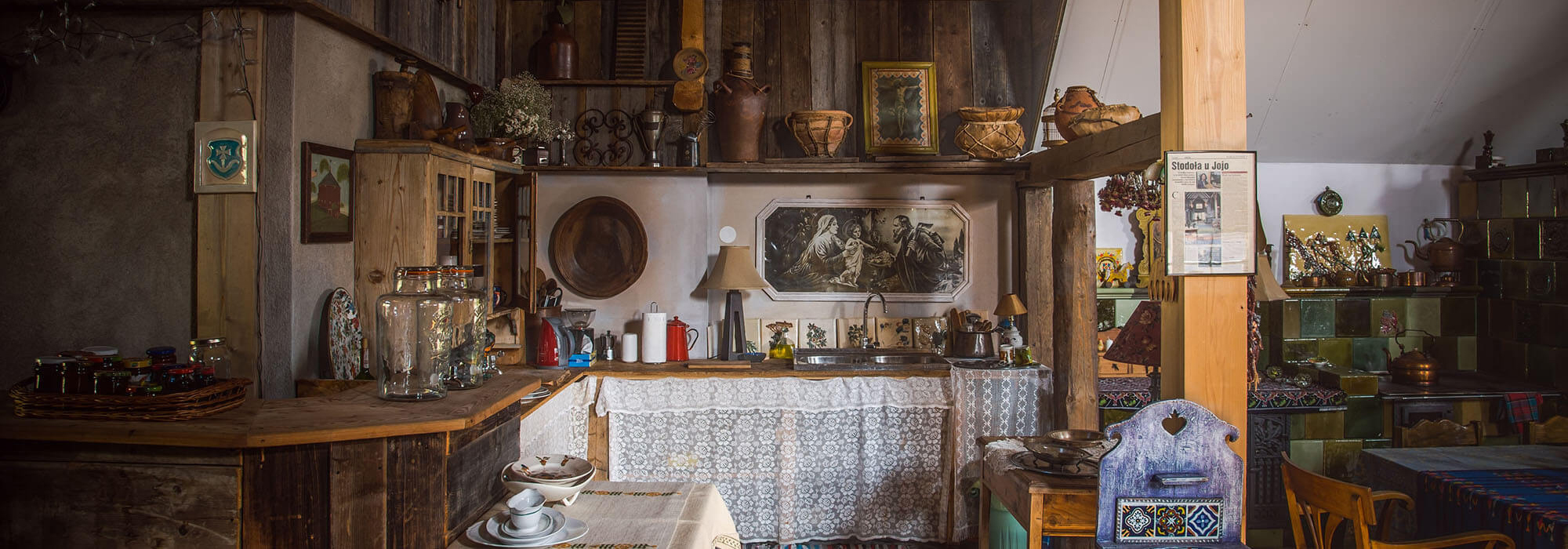 A photograph of a rural kitchen